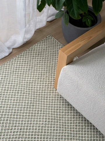 Rubick Green Flatwoven Rug