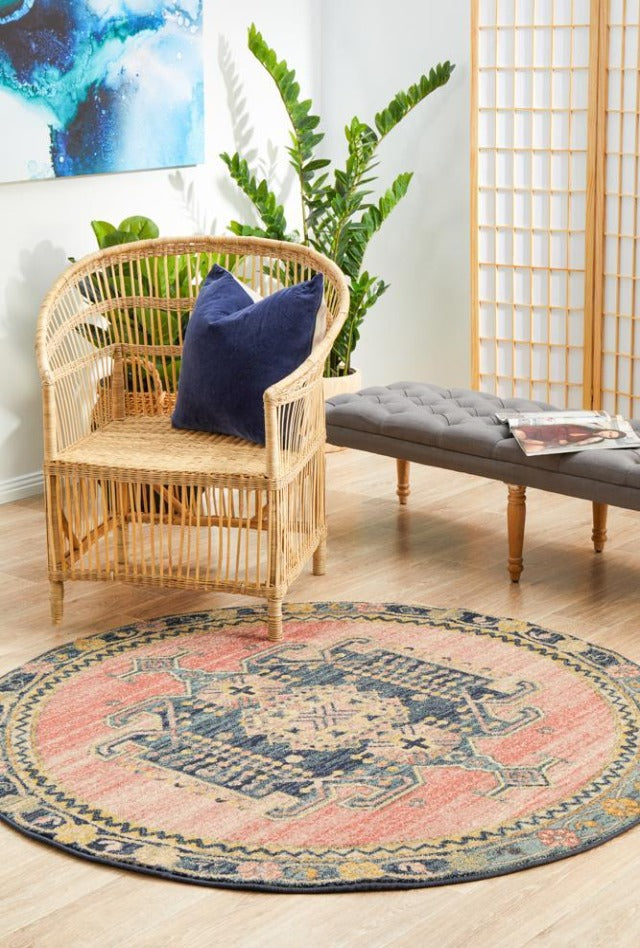 Legacy 860 Navy Round Rug