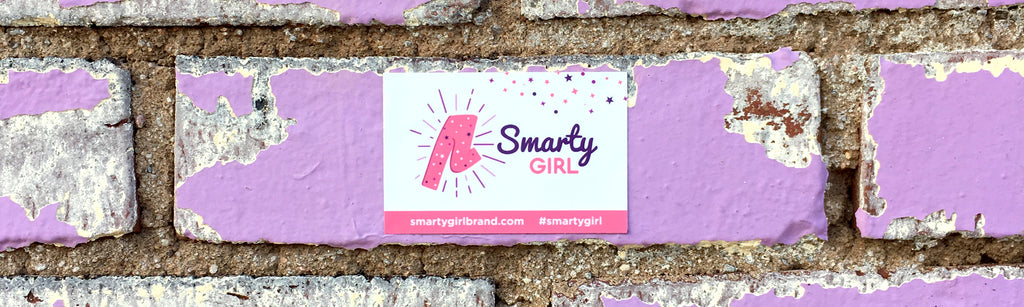 Smarty Girl Sticker on Purple Wall