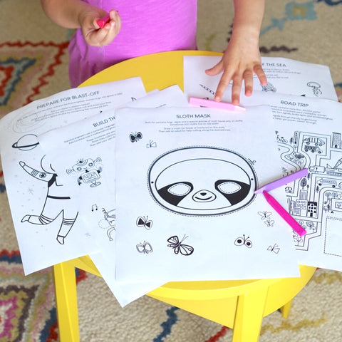 Smarty Girl brand leggings Kickstarter sloth activity coloring kids book sloths mask