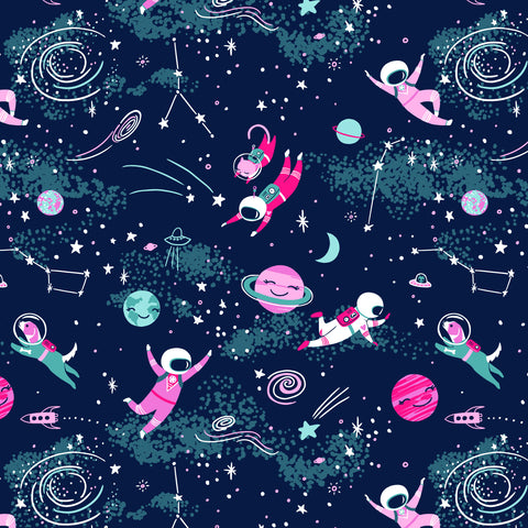 Smarty Girl brand leggings Kickstarter space astronaut planets girly outerspace