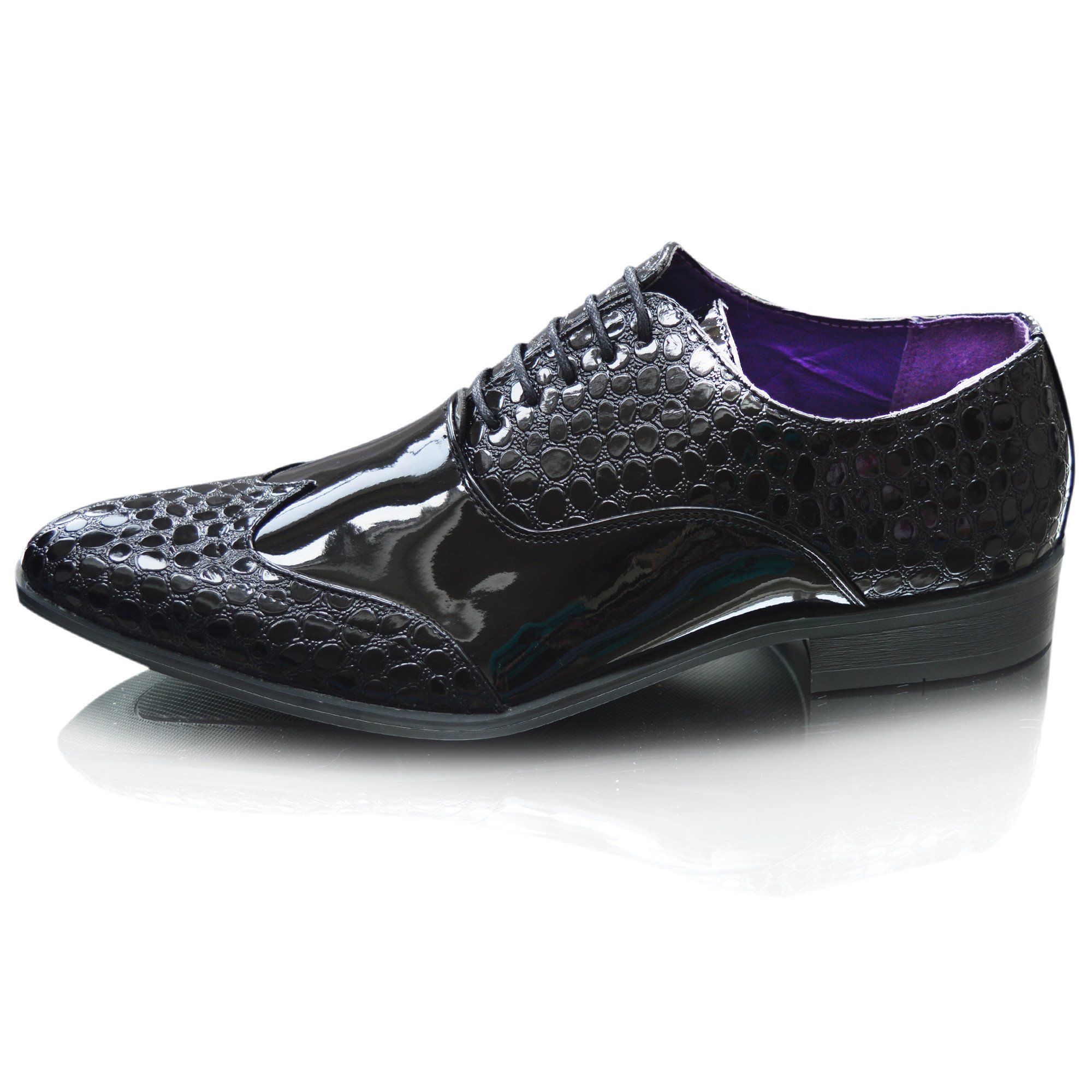 Mens Patent Leather Crocs Formal Lace 