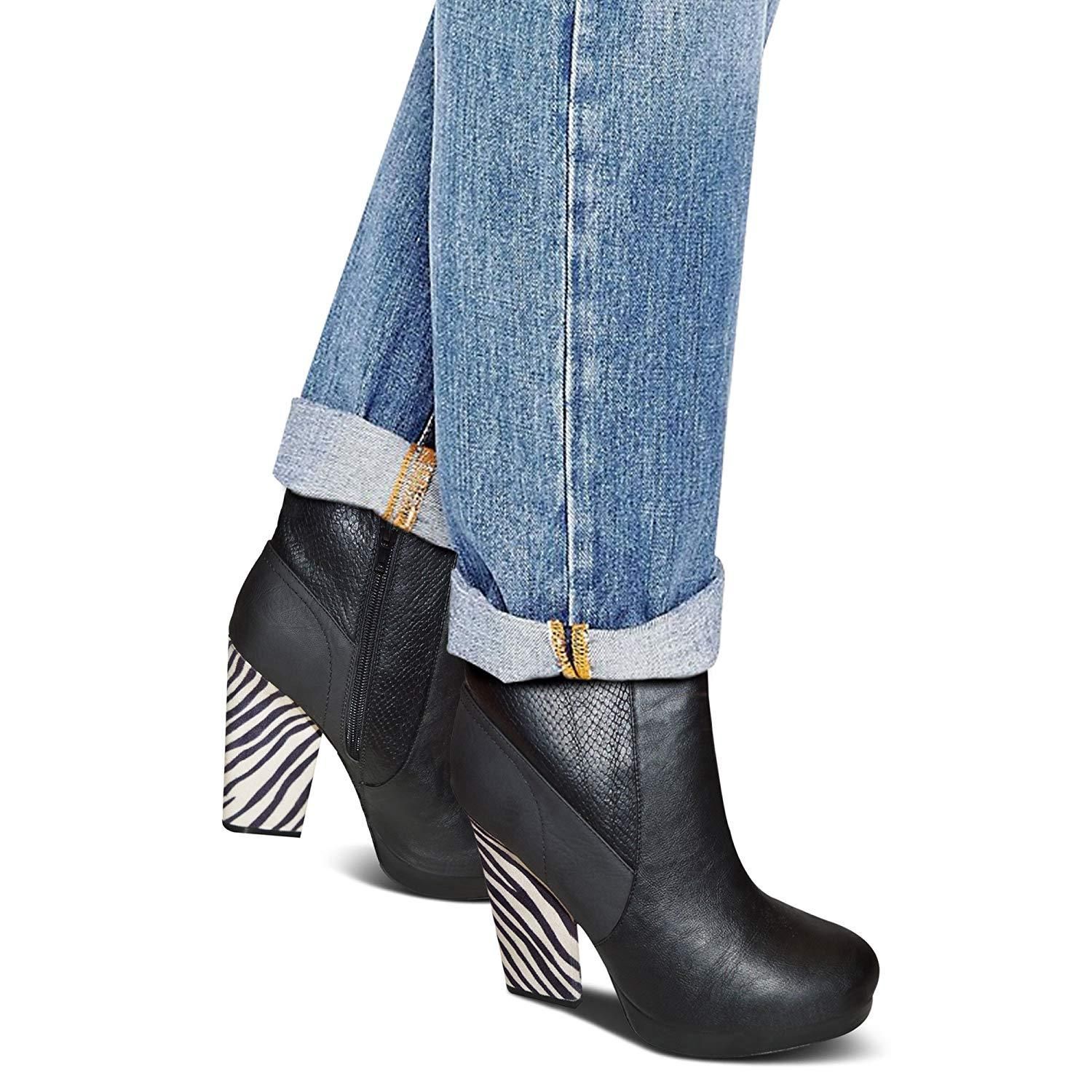 ladies biker style ankle boots