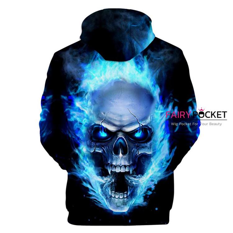 cool skull head hoodie