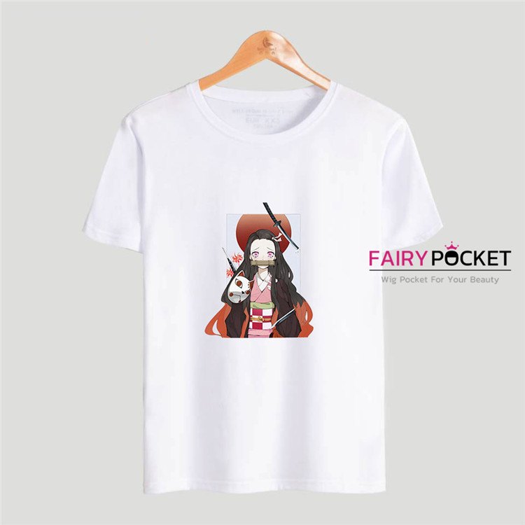 Demon Slayer Kimetsu No Yaiba Kamado Nezuko T Shirt 5 Colors Fairypocket Wigs - nezuko t shirt roblox