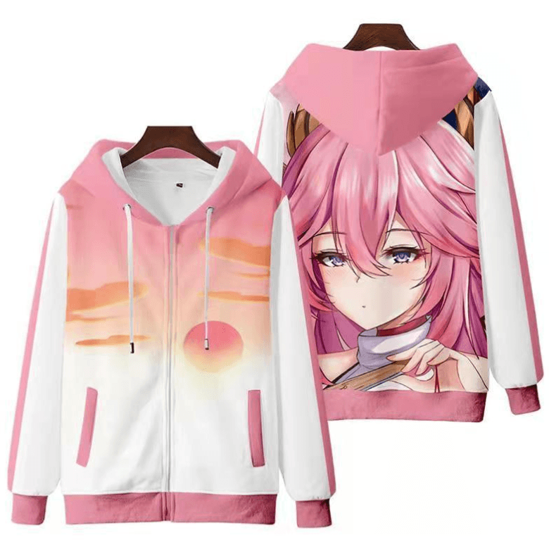 Genshin Impact Yae Miko Game Jacket/Coat - B – FairyPocket Wigs