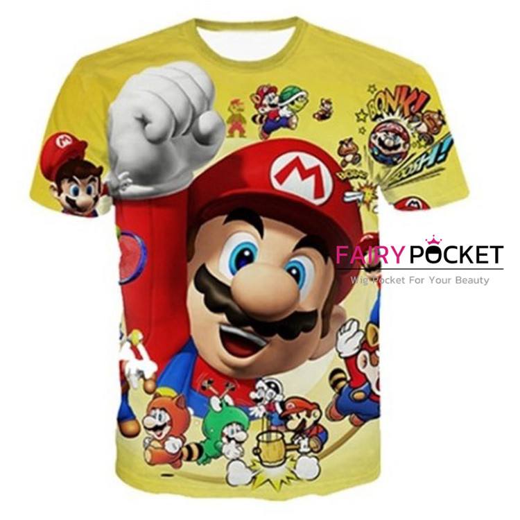 Super Mario Bros. Mario Yellow T-Shirt – FairyPocket Wigs
