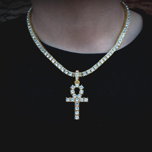 diamond ankh chain