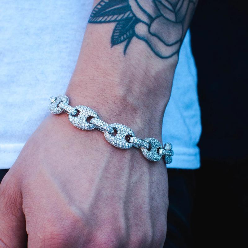 diamond gucci link bracelet