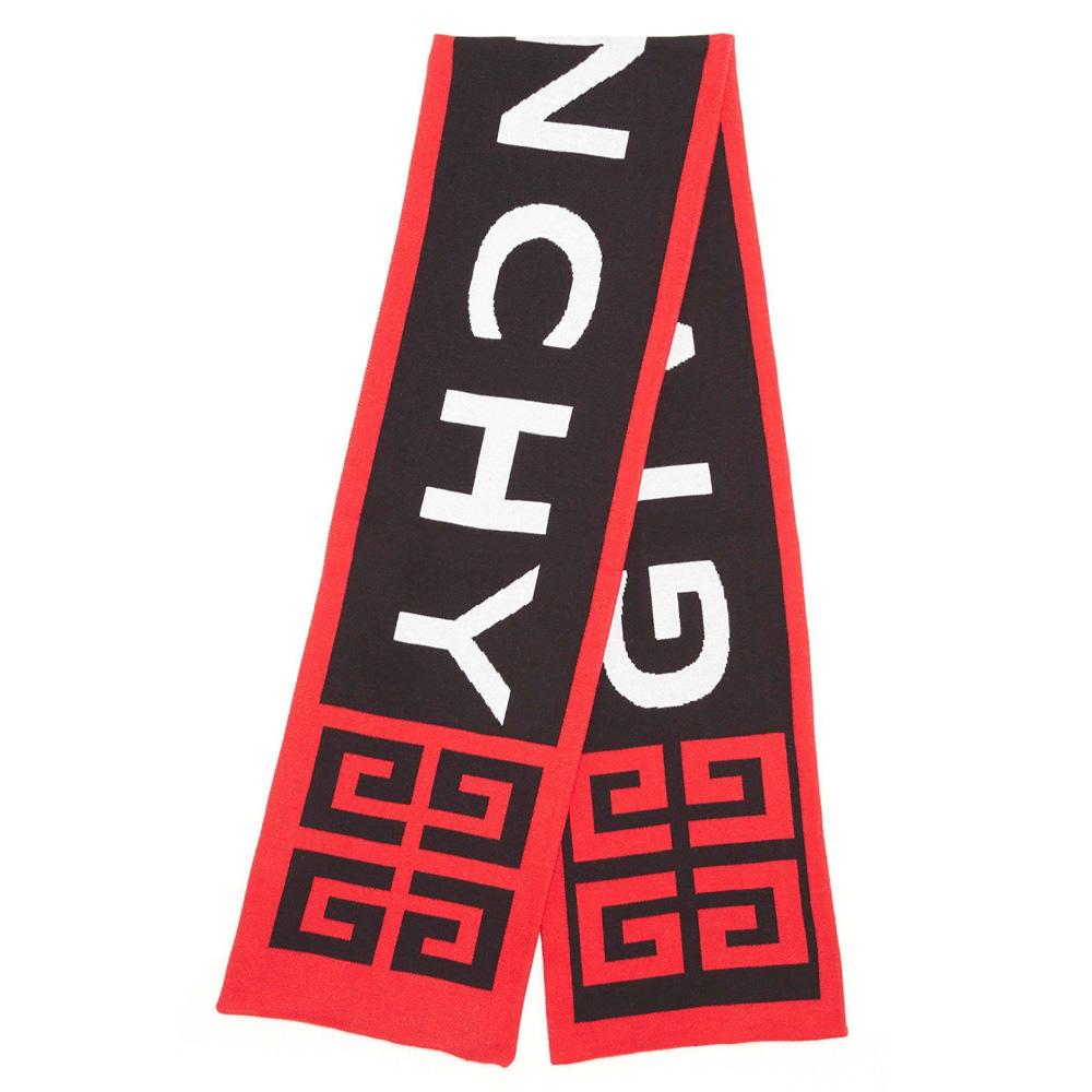 Givenchy Black & Red Logo Team Scarf – DANYOUNGUK