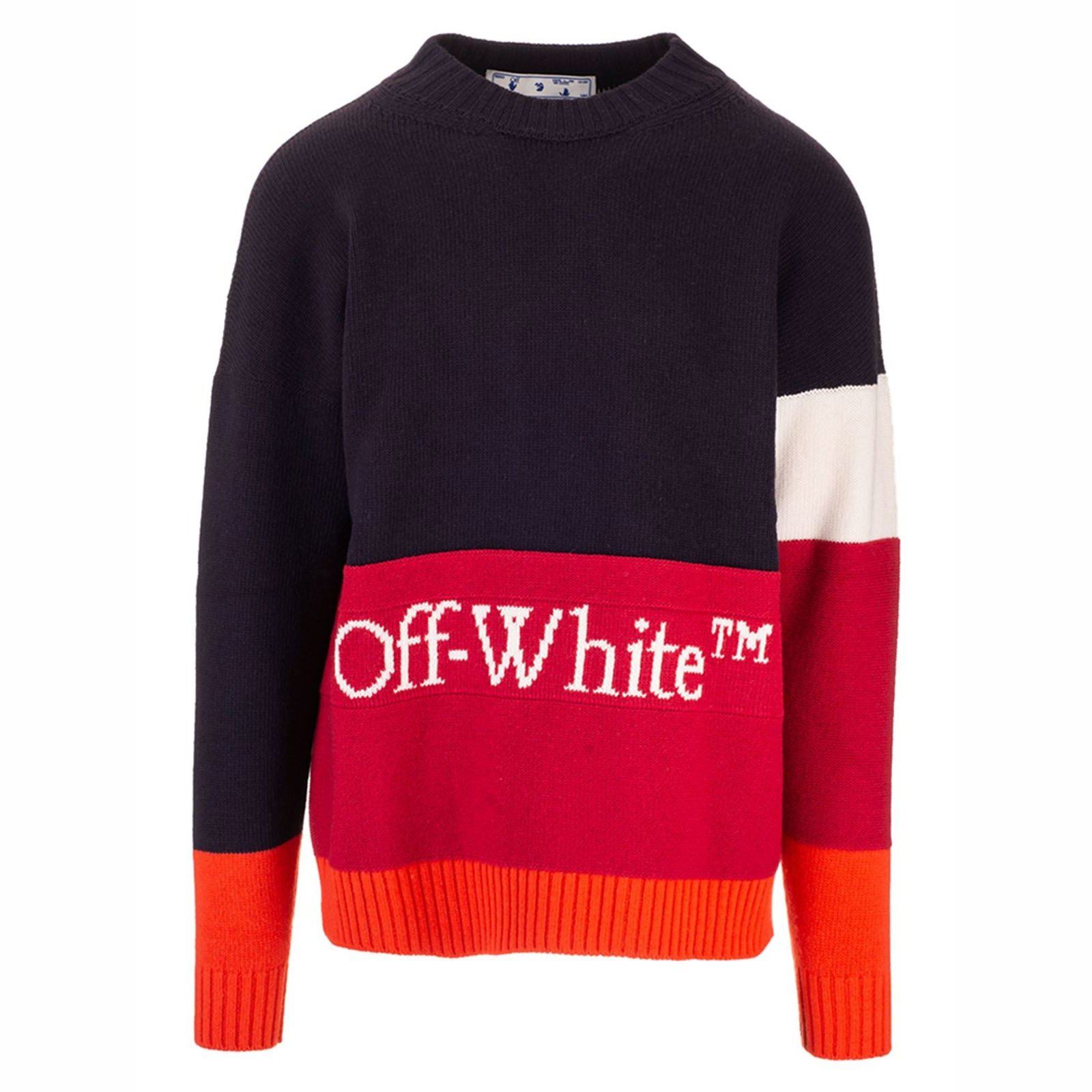 off white red crewneck