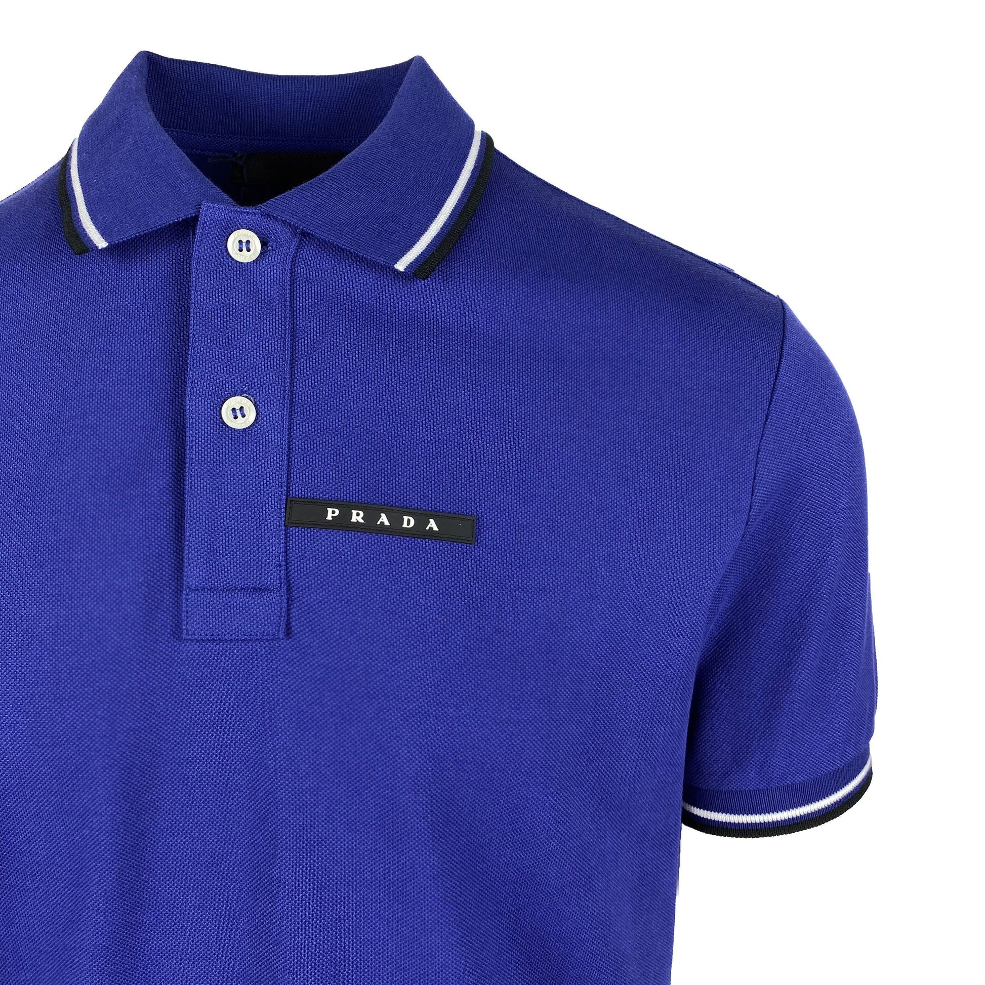 Prada Blue Tab Polo Shirt – DANYOUNGUK