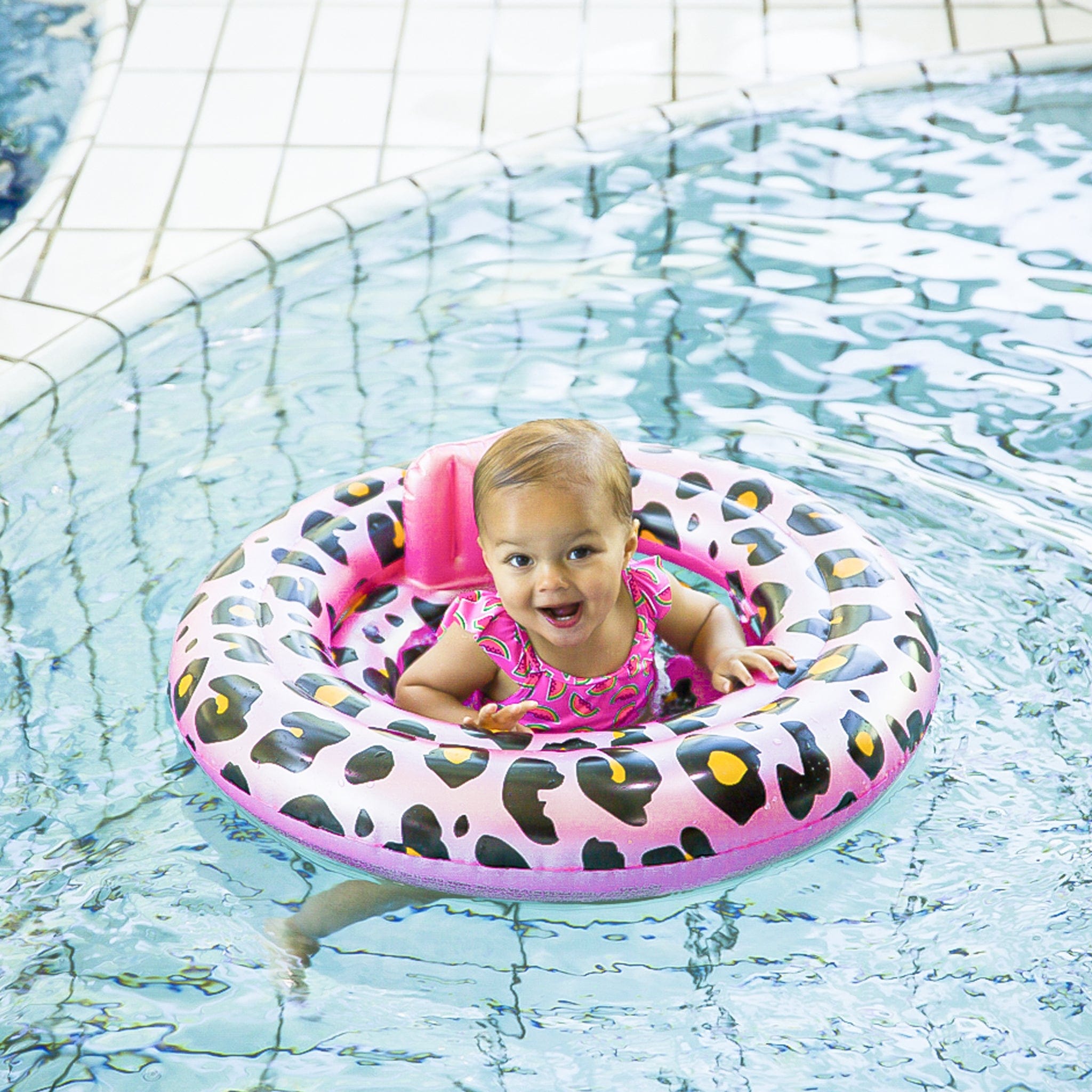 Swim Essentials Piscina bebé estampado leopardo