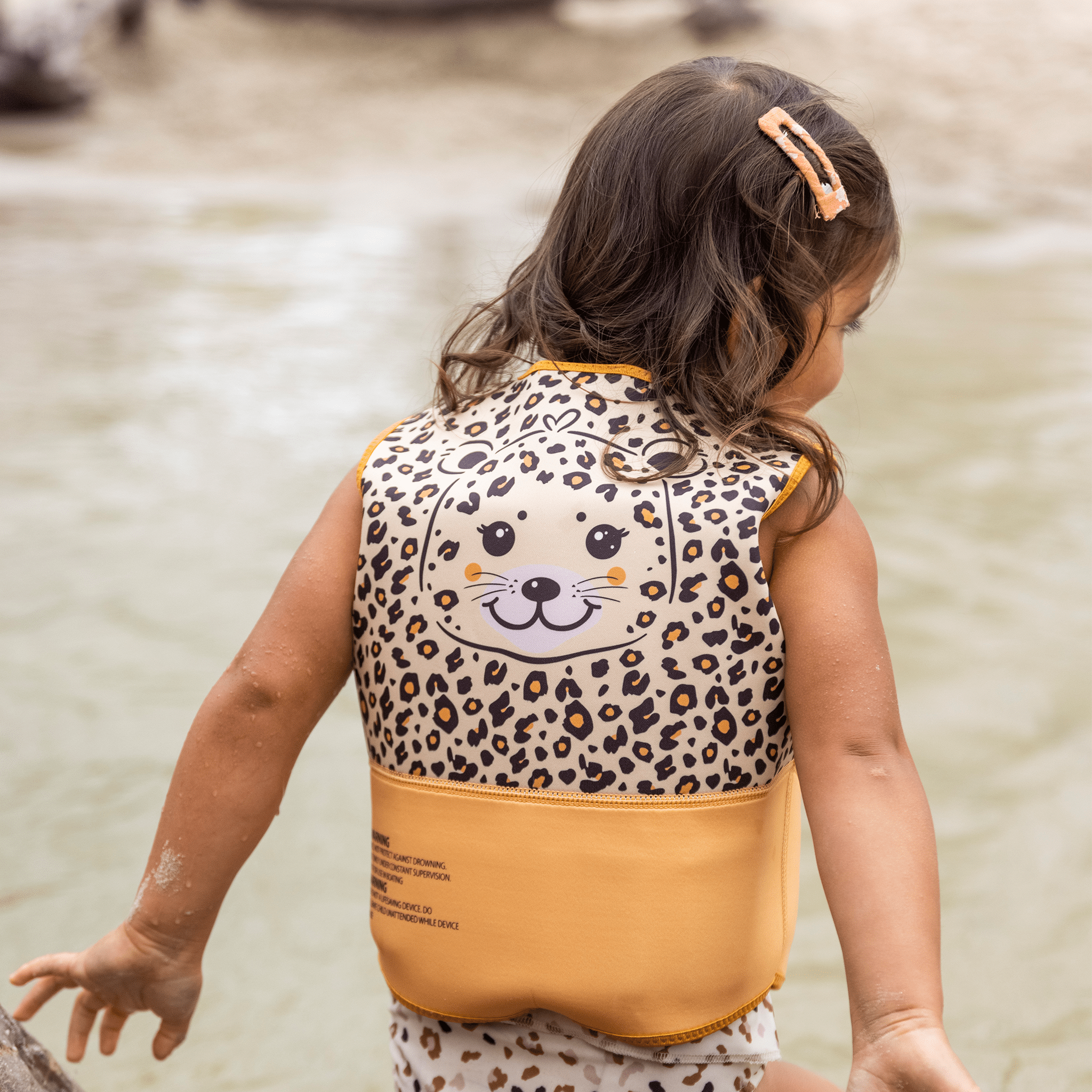 Scorch verder Doctor in de filosofie Zwemvest Kind Beige Panterprint 4-6 jaar | Swim Essentials