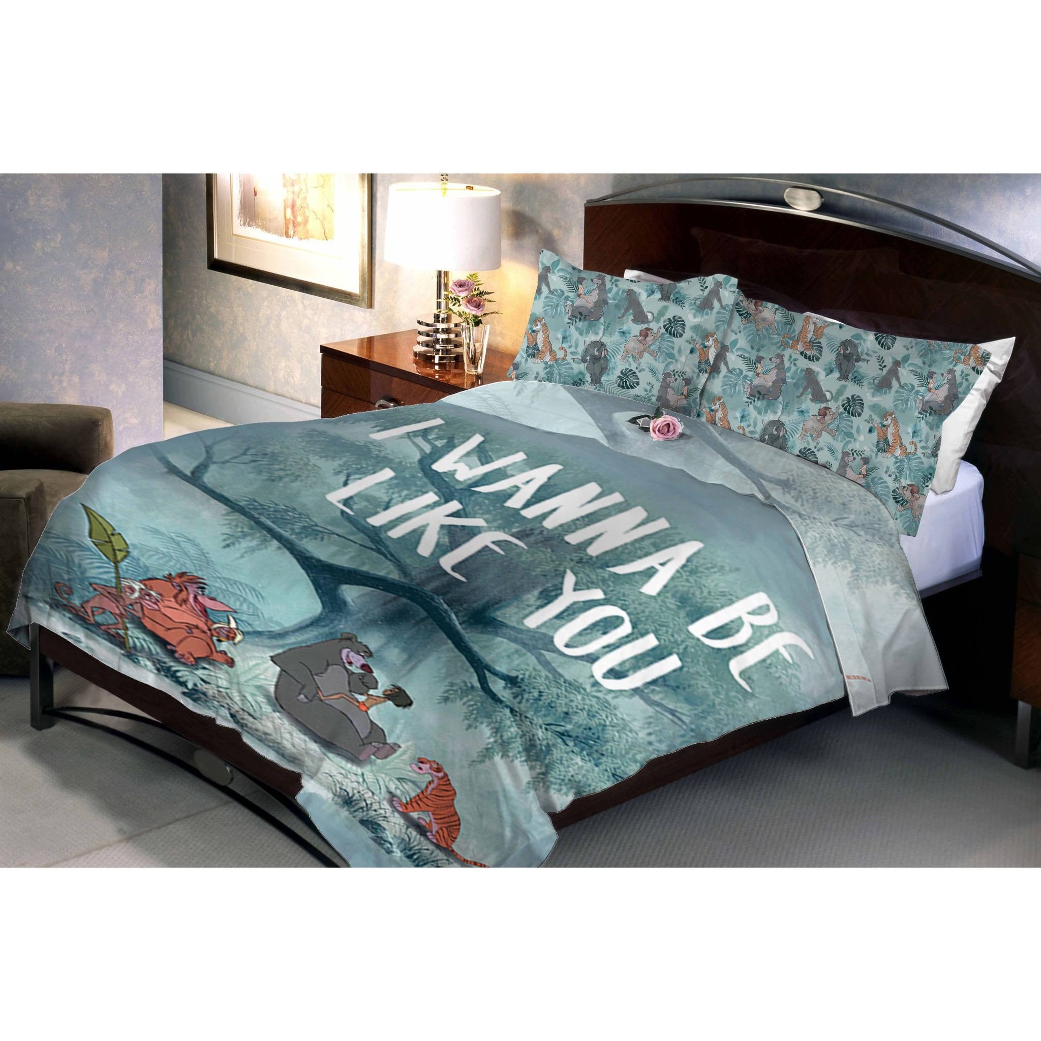 Disney Jungle Book Double Bedsheet With 2 Pillow Covers Uber Urban