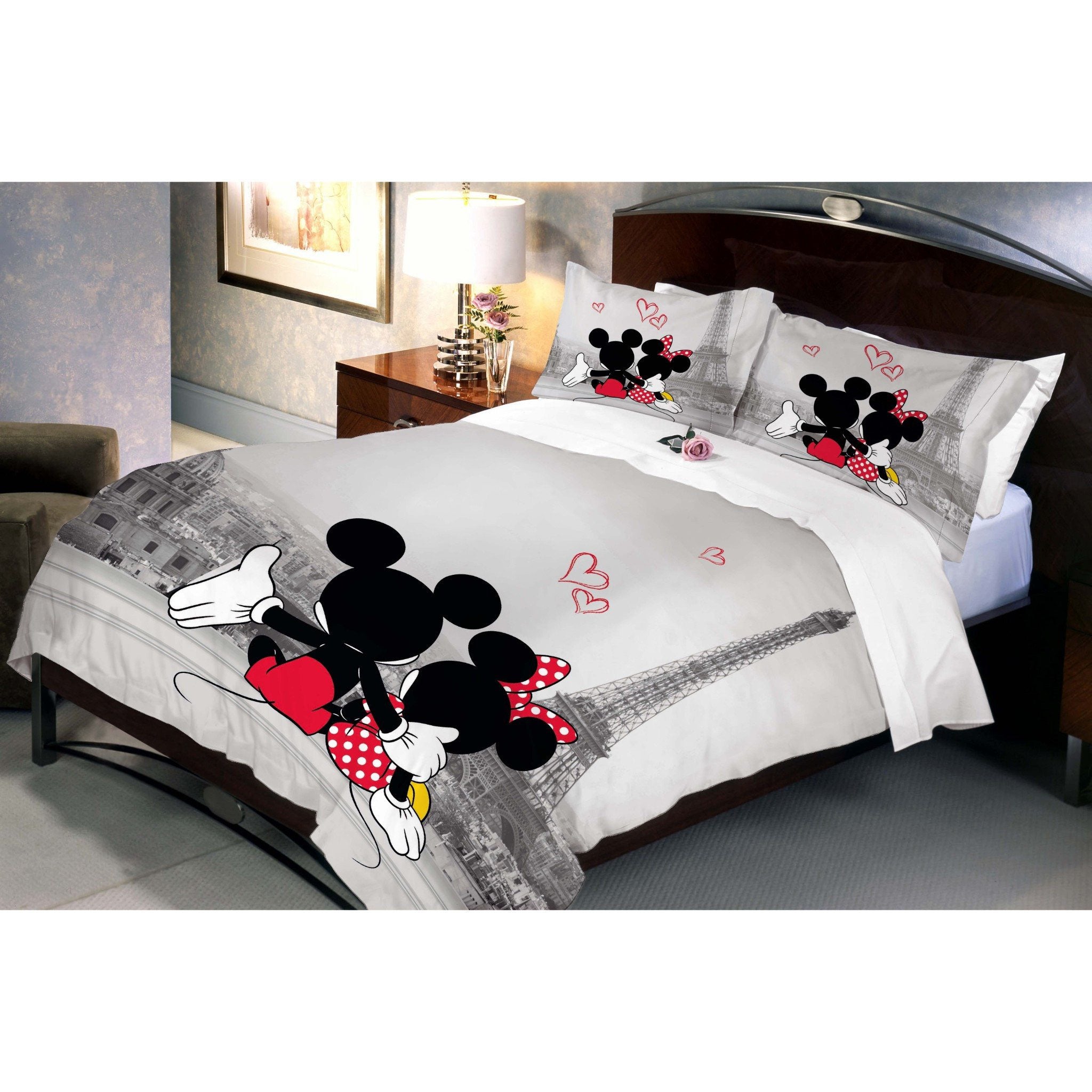 Disney Mickey Minnie Bed Sheet With Pillow Covers Uber Urban