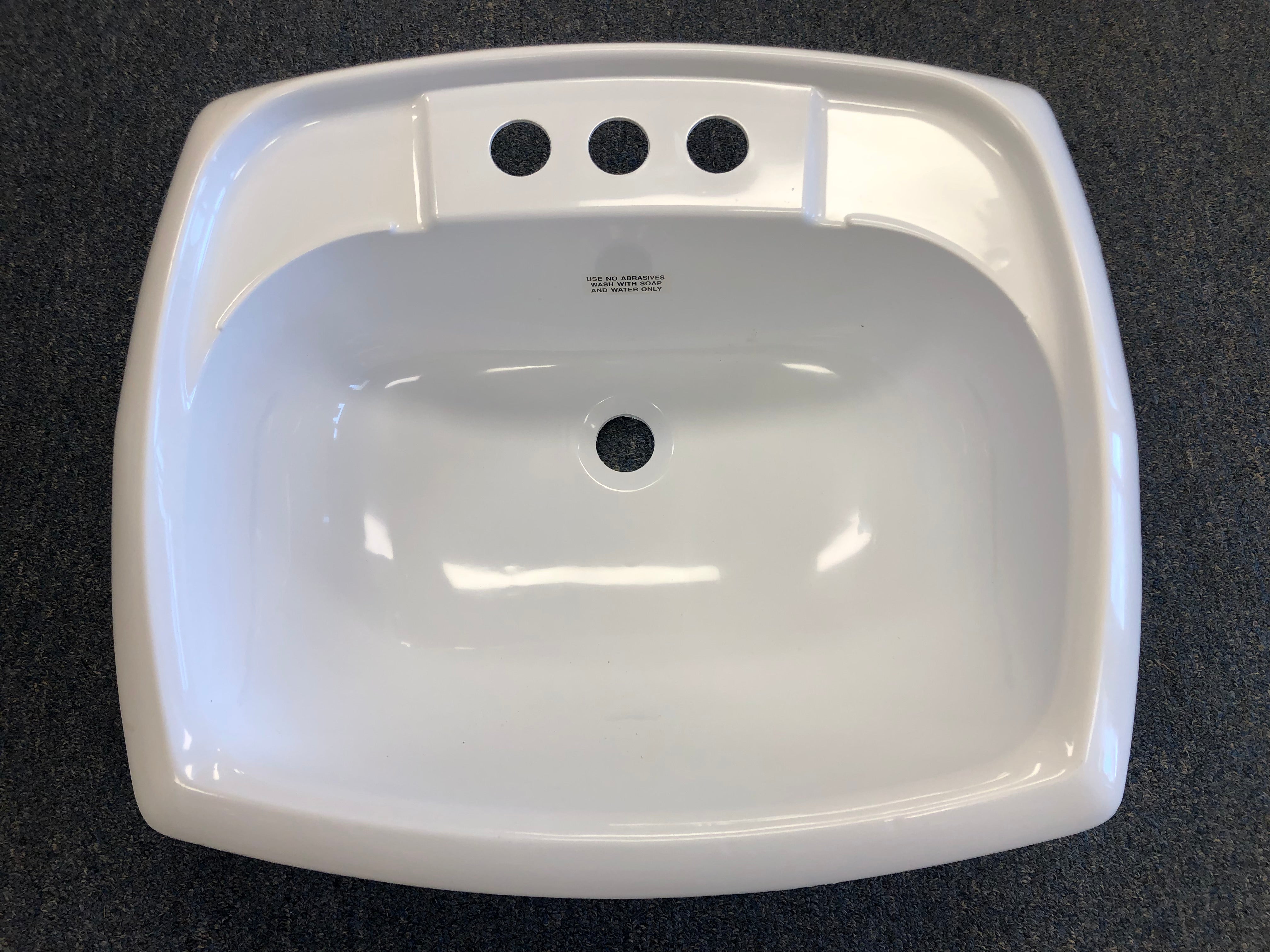 White 17 X 20 Lavatory Sink Oval For Mobile Homes Includes Drain