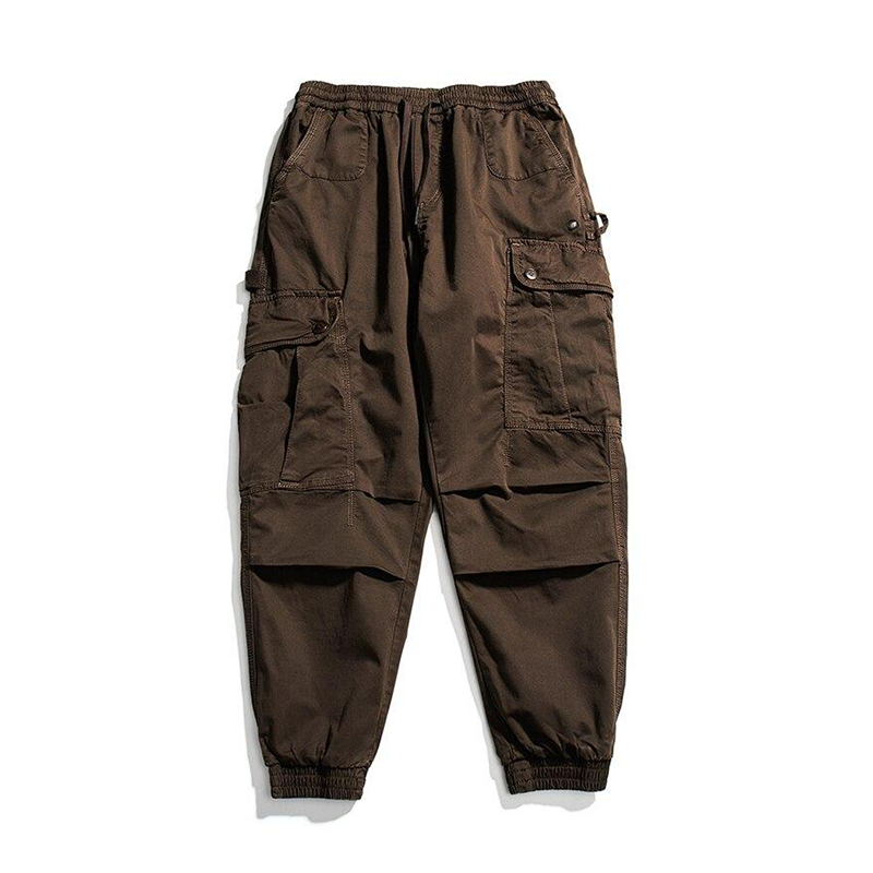 Darkwear Multiple Cargo Buckles Pockets Shorts