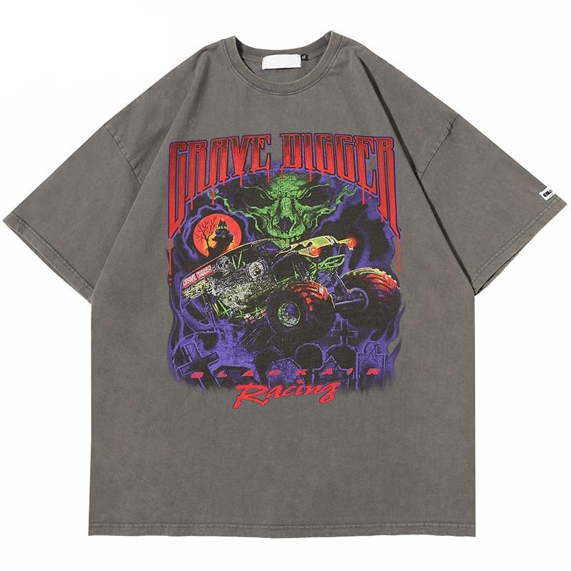 BLACK AIR 'Grave Digger' Washed Cotton Jersey Graphic T-Shirt ...