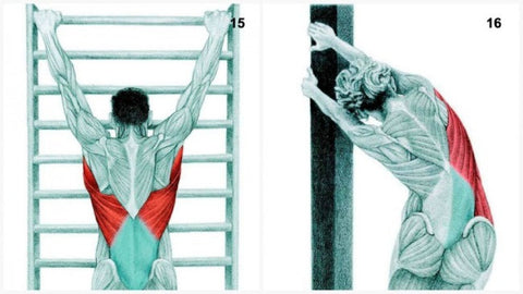 Lat Stretch with Spinal Traction + Lat Stretch at the Wall