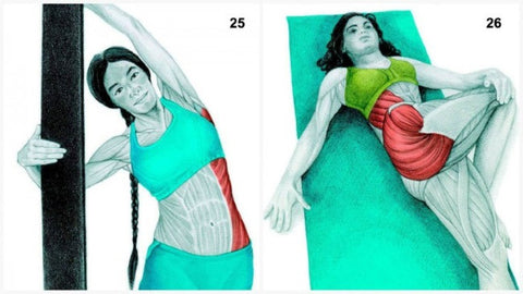 Lateral Flexion at the Wall + Supine Twist