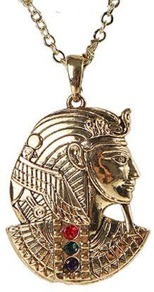 EGYPTIAN PHARAOH GOLDEN NECKLACE PENDANT PEWTER ALLOY