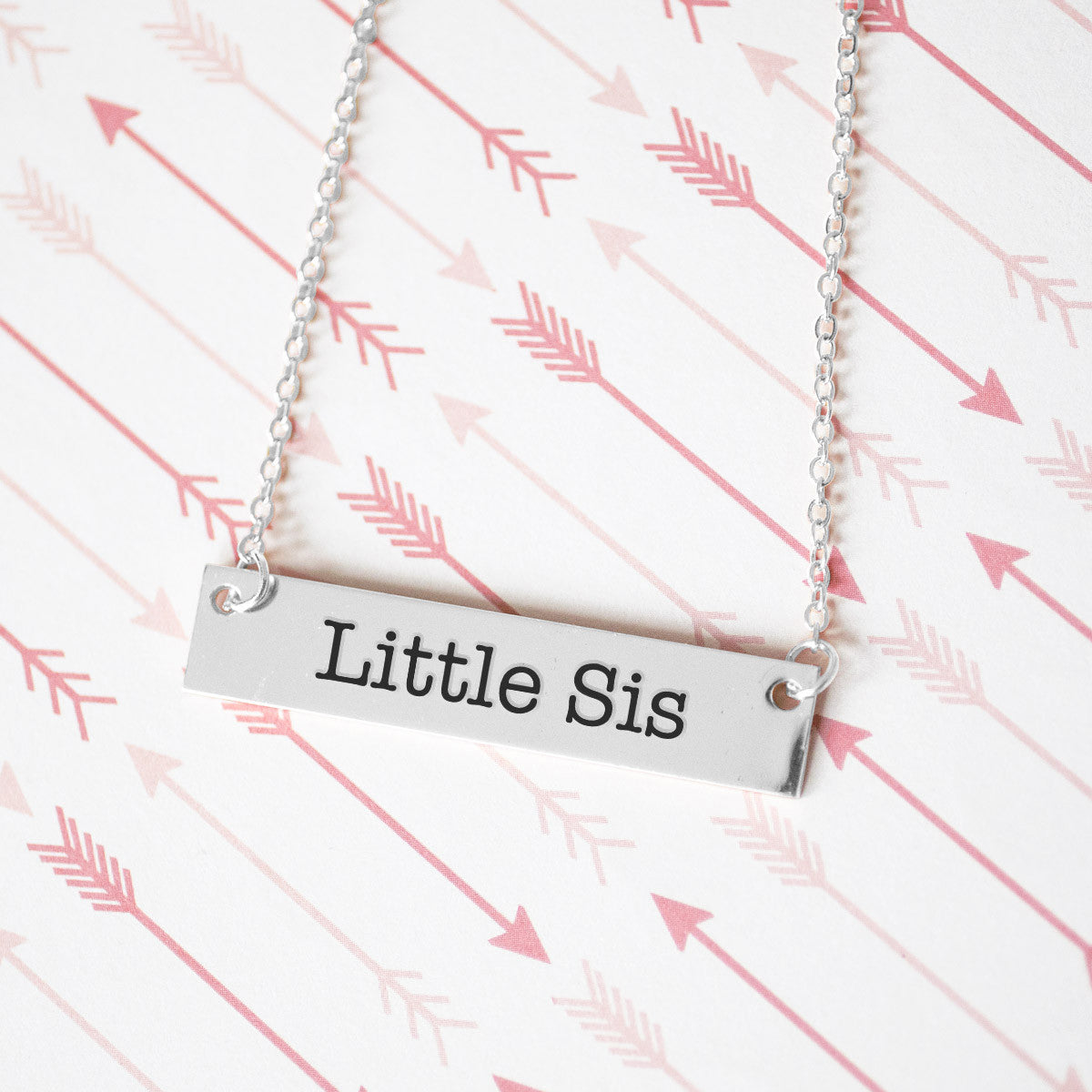 Little Sister Gold / Silver Bar Necklace - Sister Gifts