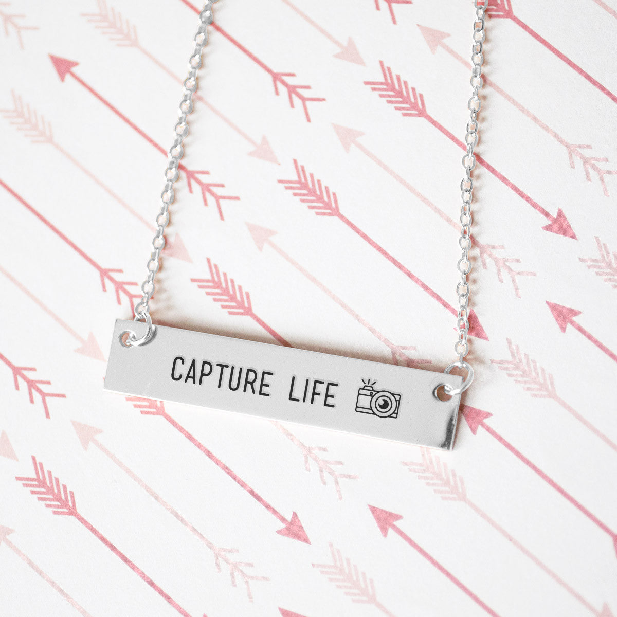 Capture Life - Photographer's Gold / Silver Bar Necklace