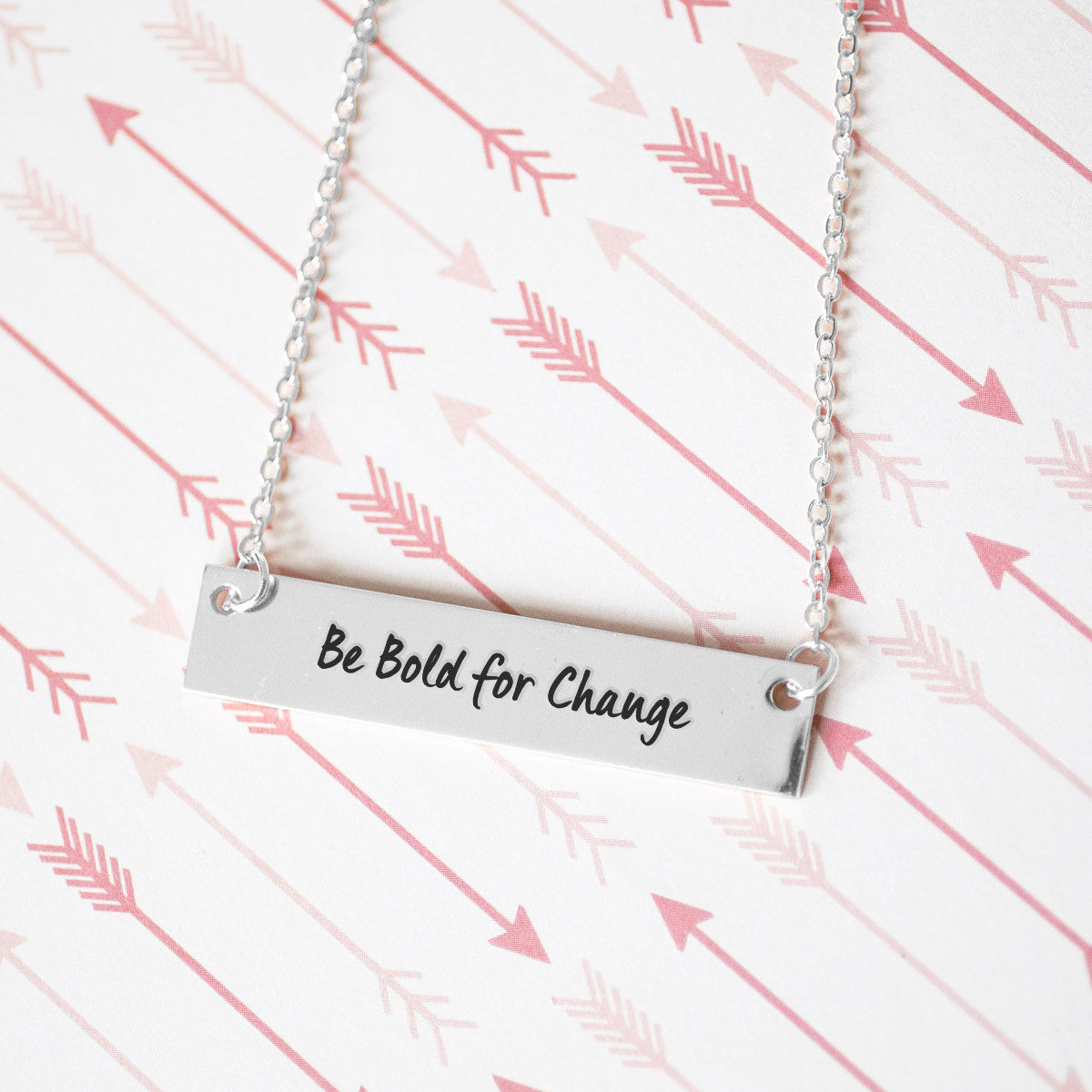 Be Bold for Change Gold / Silver Bar Necklace