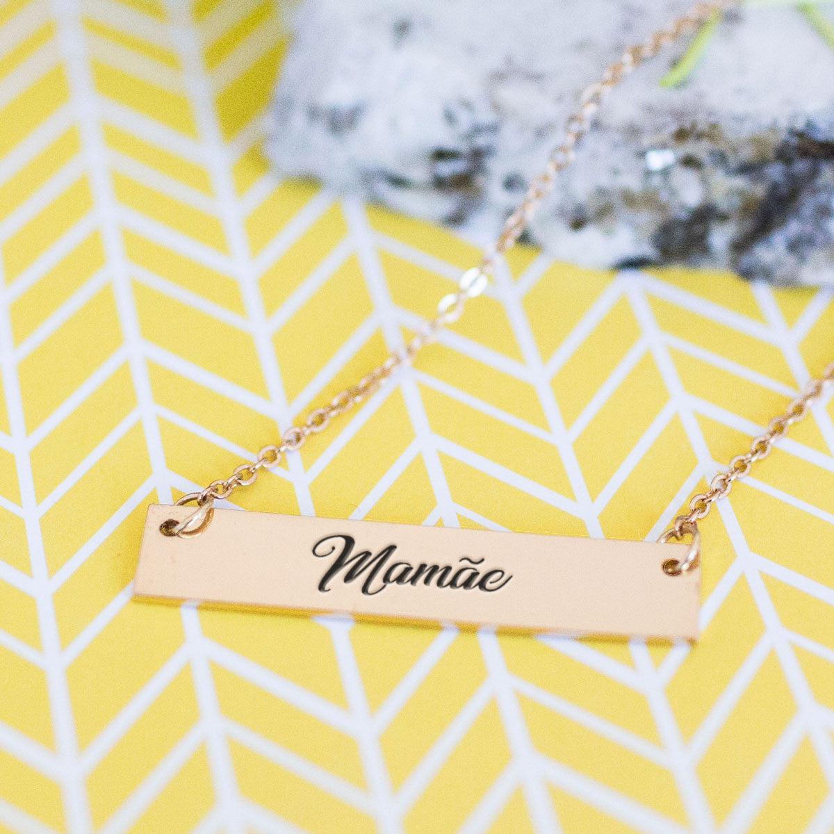 Mam茫e Gold / Silver Bar Necklace