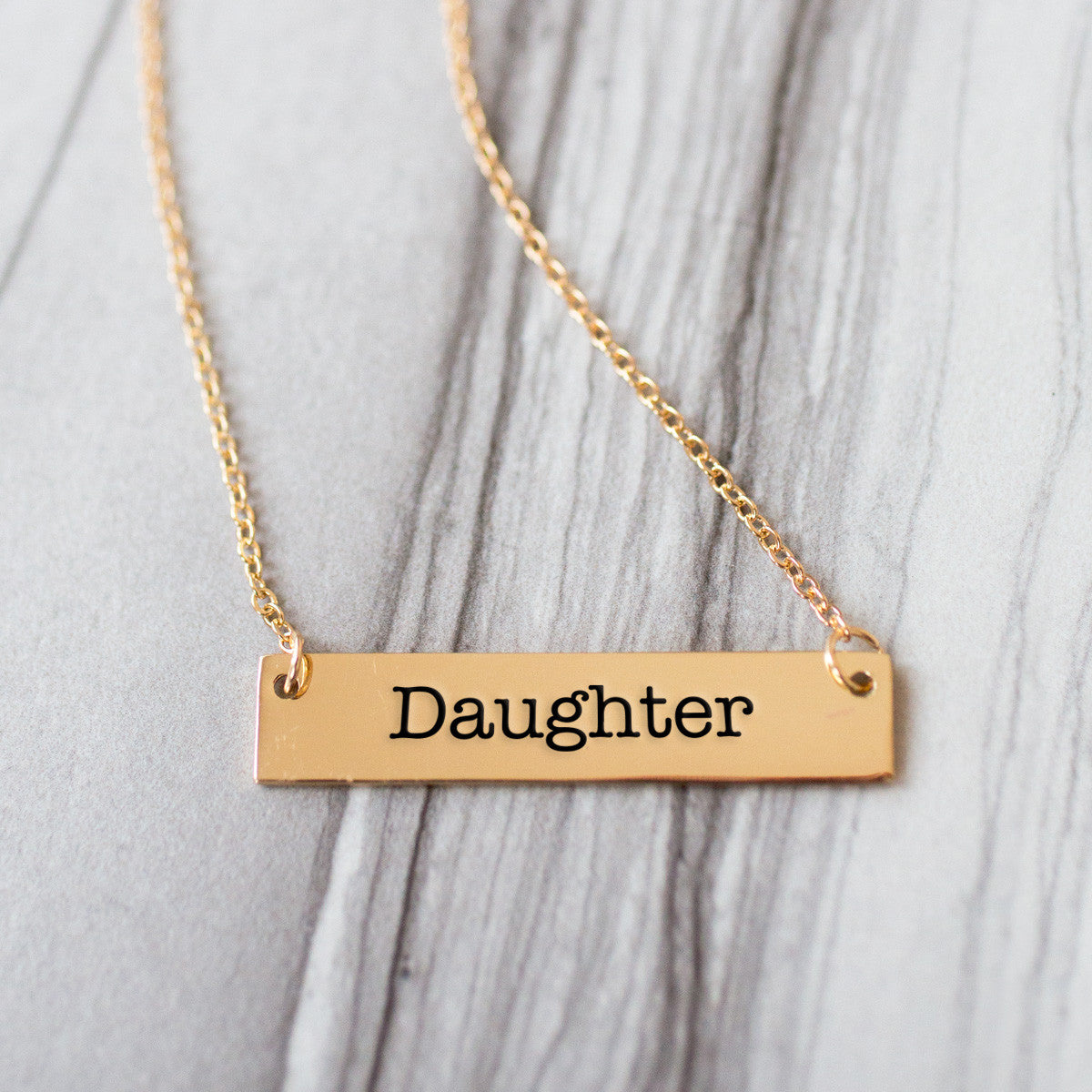 Daughter Gold / Silver Bar Necklace