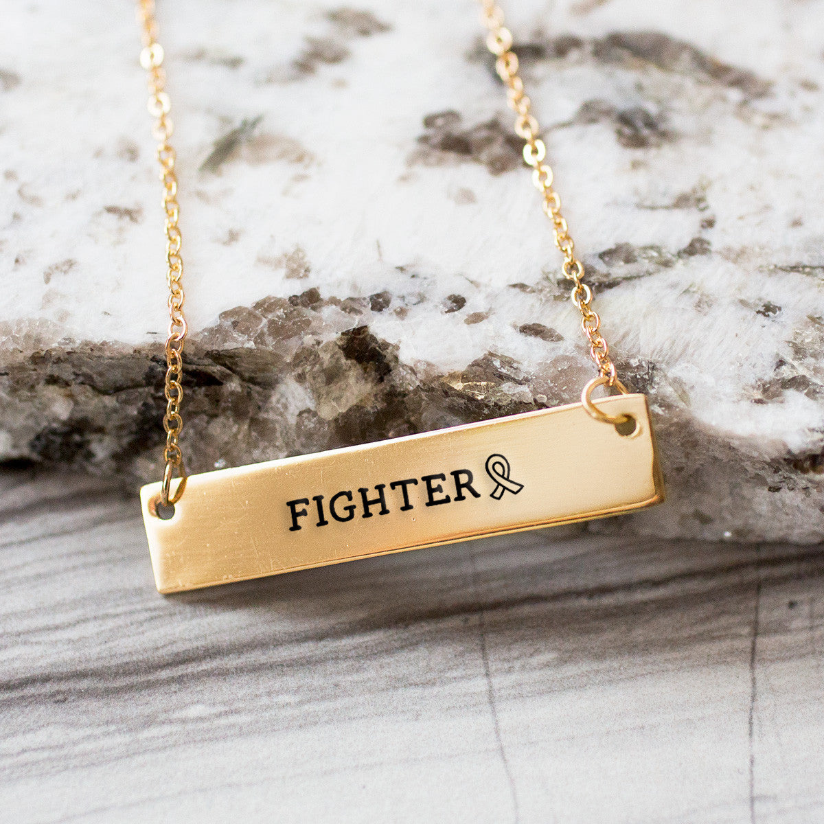 Fighter Gold / Silver Bar Necklace