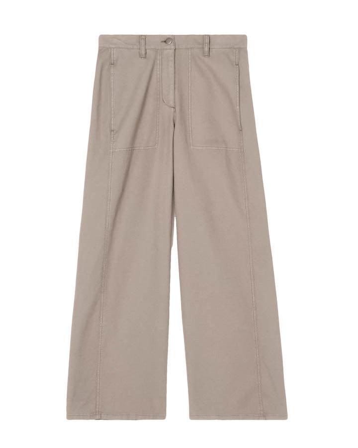 Woven Plissé Wide-Leg Pant