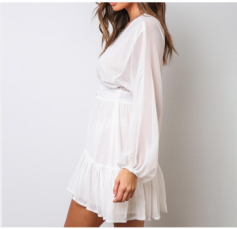 Sexy Plunge Cute Ruffle Summer Dress