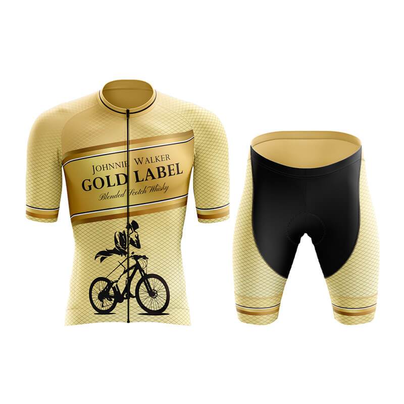 gold cycling jersey