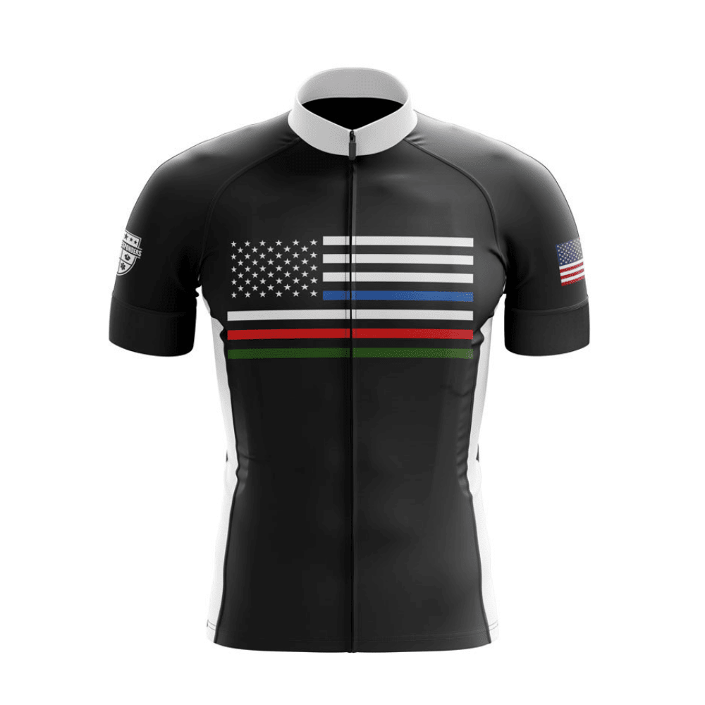 Ride & Run to Remember ~ Law Enforcement Officers Cycling Jersey Men's Med  FSP