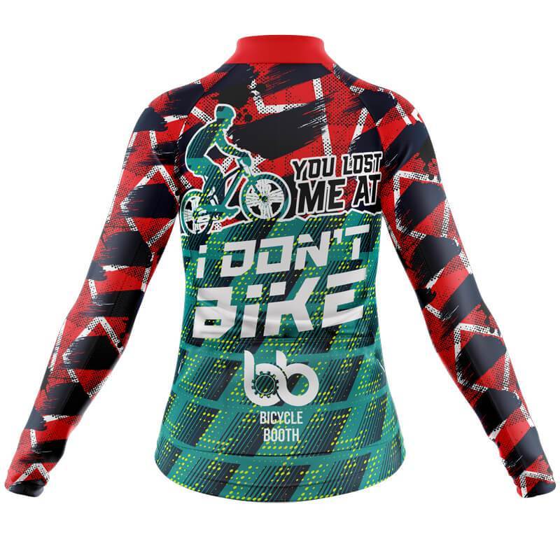 You Lost Me At I Dont Bike Long Sleeve Club Jersey V2 Cycling