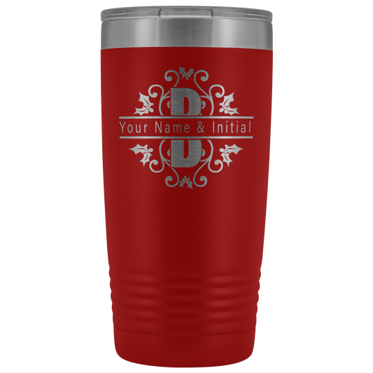 20oz Tumbler Engraved With Initial and Name