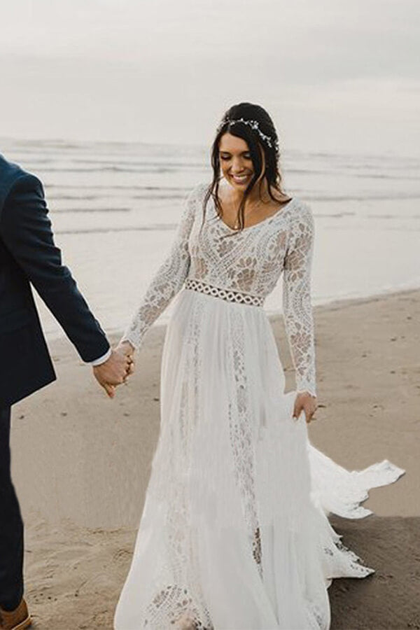 hippie beach wedding dress