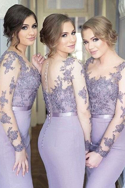 lavender mermaid bridesmaid dresses