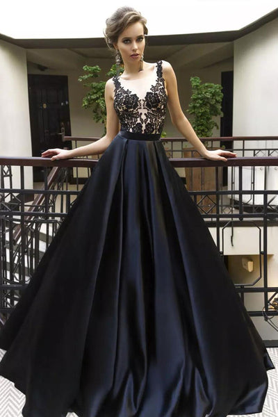 Black Prom Dress 2018,Evening Gown,Party Dress,Prom Dresses For Teens ...