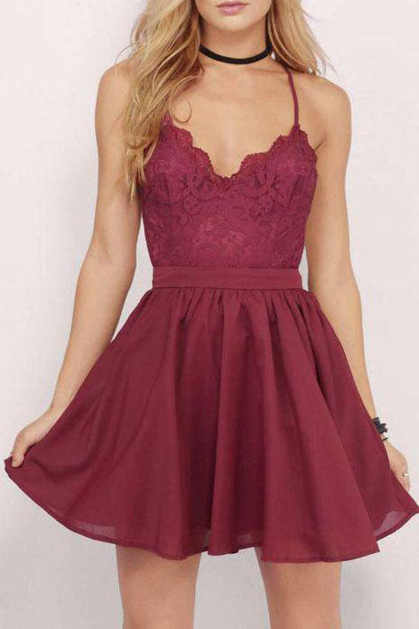 spaghetti strap hoco dress