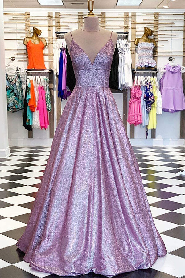 lilac sparkly prom dress