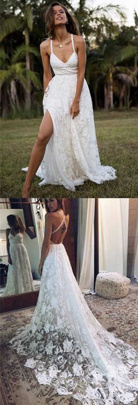 pretty white wedding dresses
