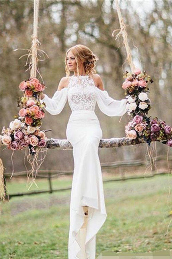 Lace Bridal jumpsuit Wedding pants dress Appliques Lace