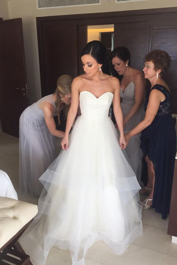 strapless open back wedding dresses