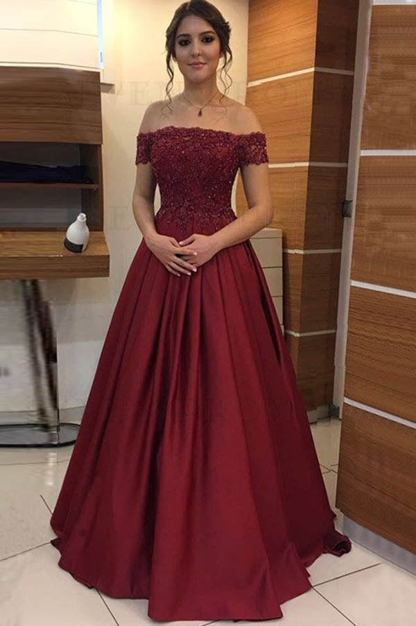 maroon gown dress