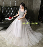 Decent Long Prom Dresses with Beading,Fabulous Party Dresses,Prom Gowns for Girls,SIM617