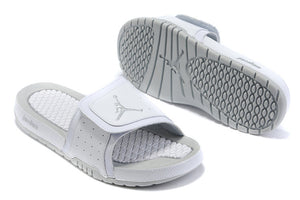 all white jordan sandals