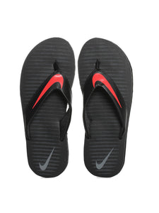 red and black nike sandals